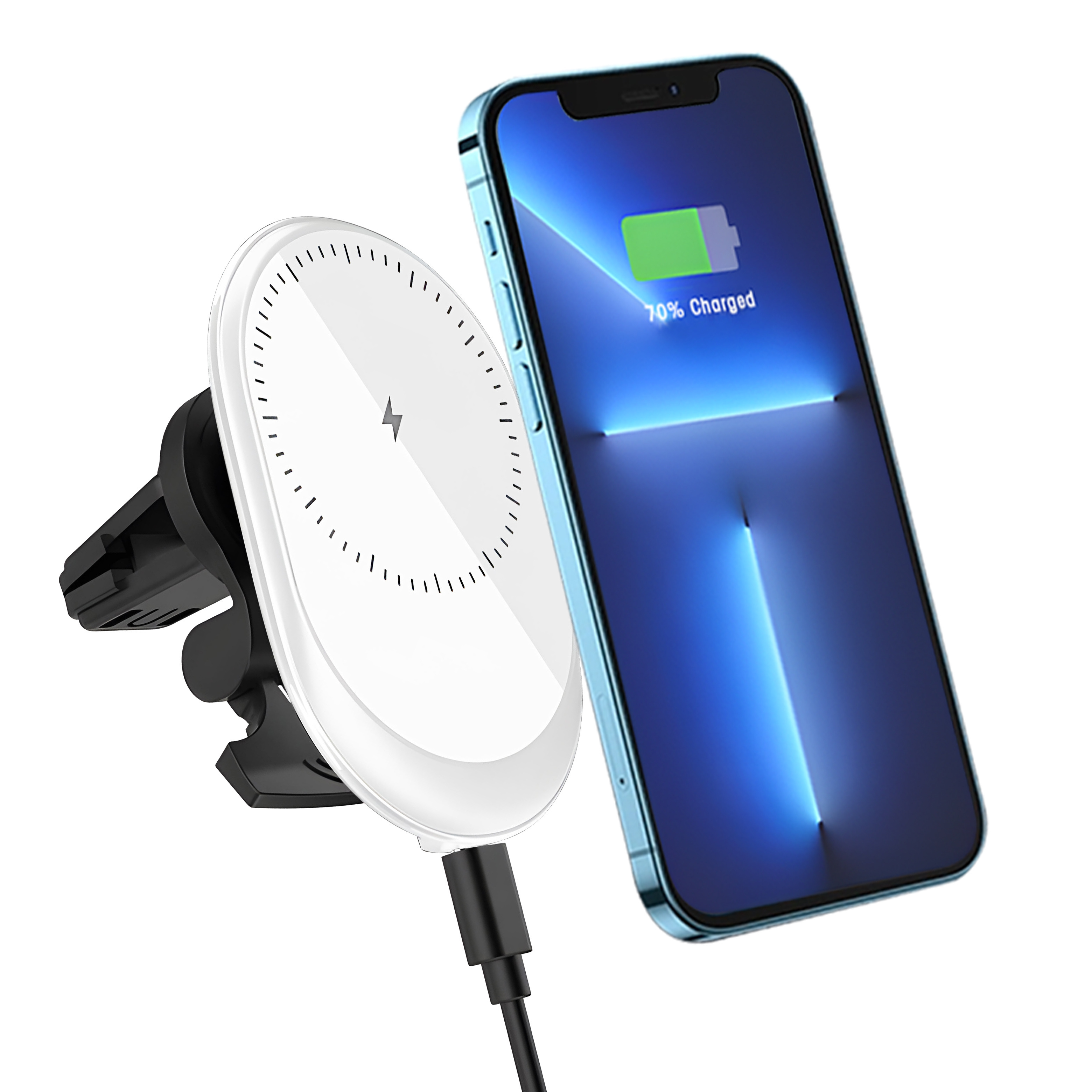 Magnetic car mobile phone holder qi competitive price phone charger Phone holder for car with wireless chargers