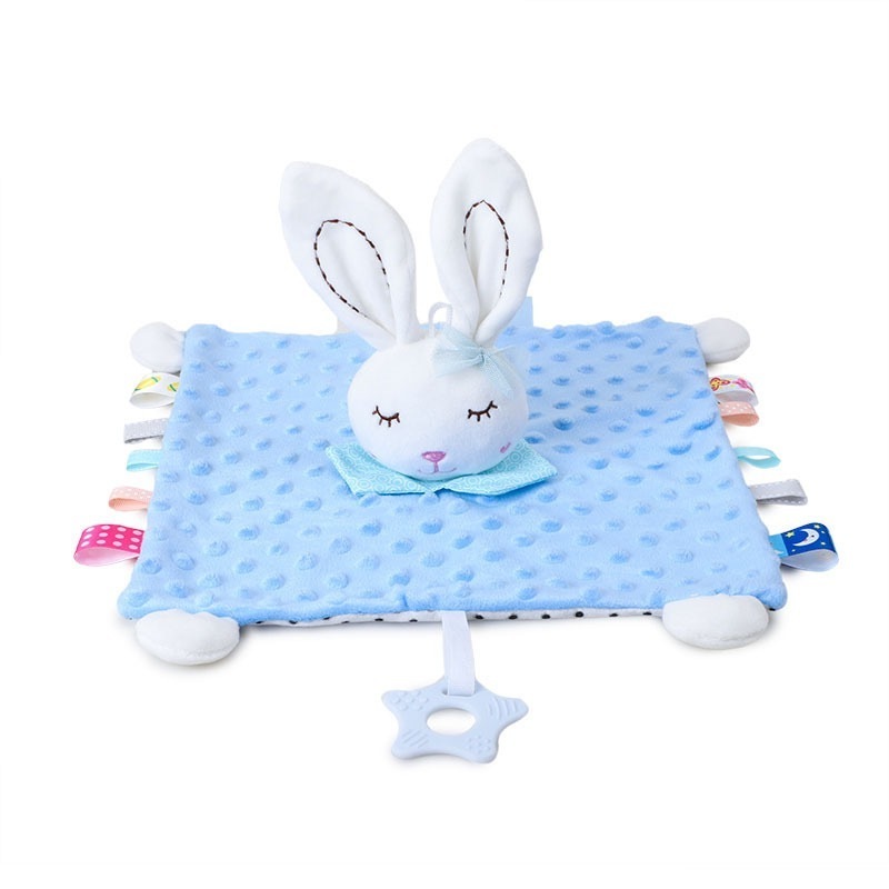 2021 Latest Design Stuffed Animal Cute Rabbit Doll Baby Soft Plush Toys Adorable Baby Blankie