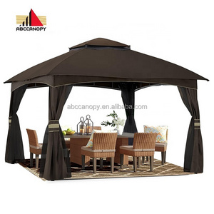 ABCCANOPY 2.5 x2.5 Gazebo With Mosquito Net Pavillon Modern Soft Top Gazebo With Mosquito Netting Sunshade Gazebos For Patio