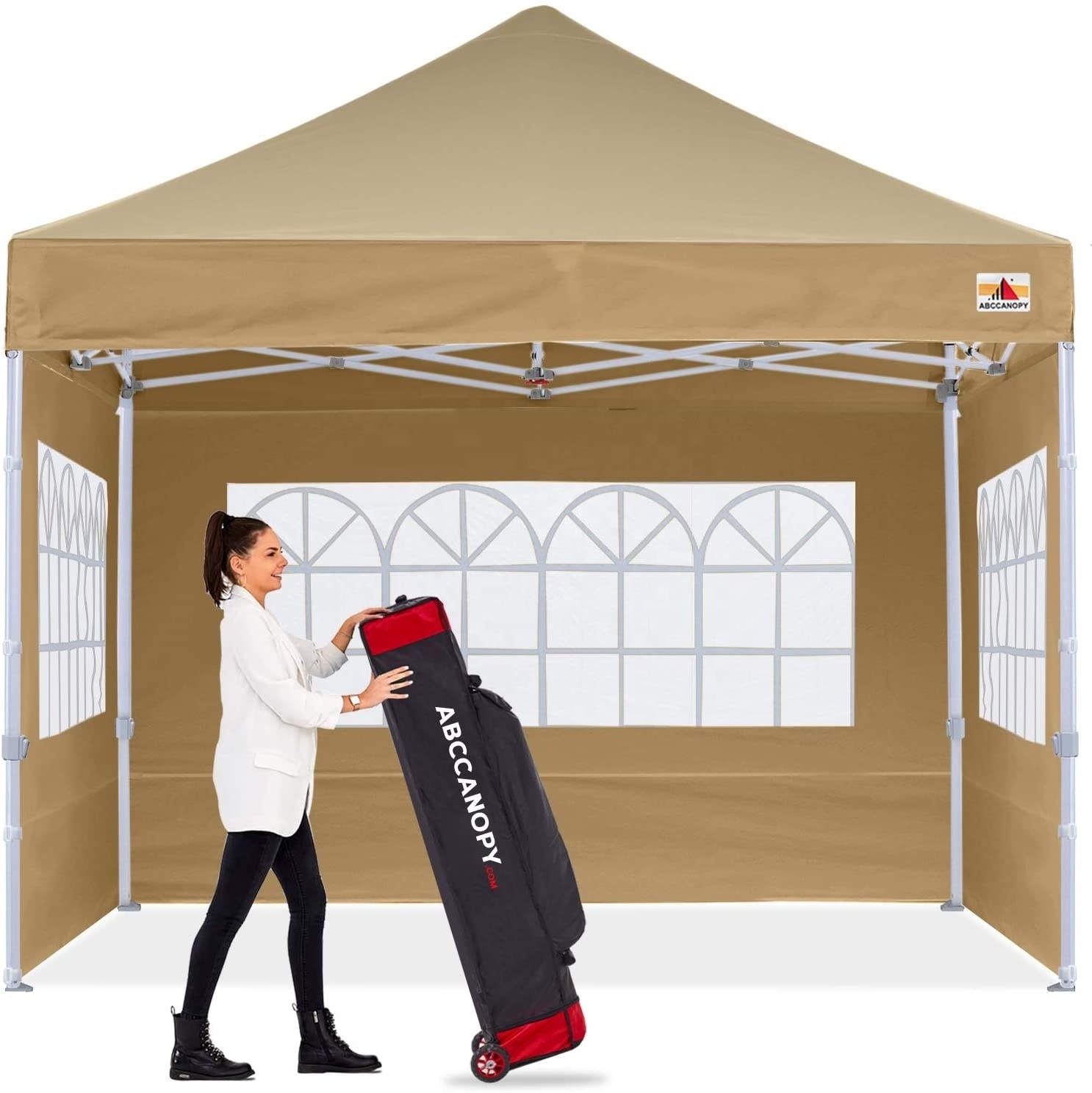 Outdoor Gazebo Pop up canopy 10x10 canopy tent with church window sidewalls trade show tent