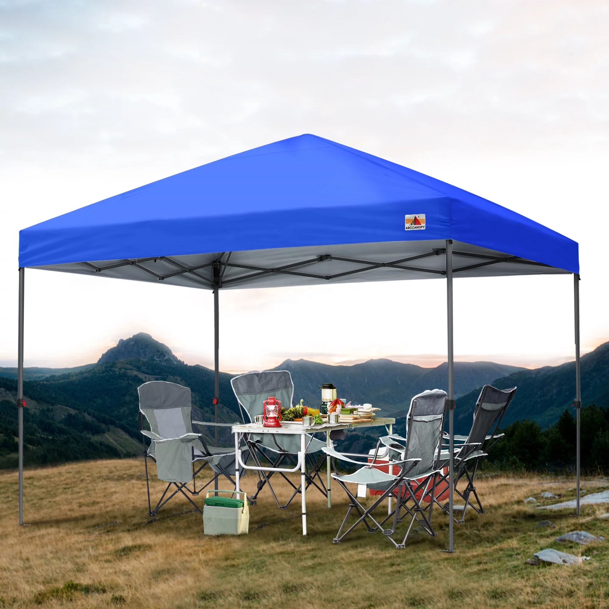 ABCCANOPY 8x8ft Tent One-Button Push Tent Canopy with Roller Bag Heavy Duty Pop Up Gazebo Marquee Outdoor Canopy Picnic Tent