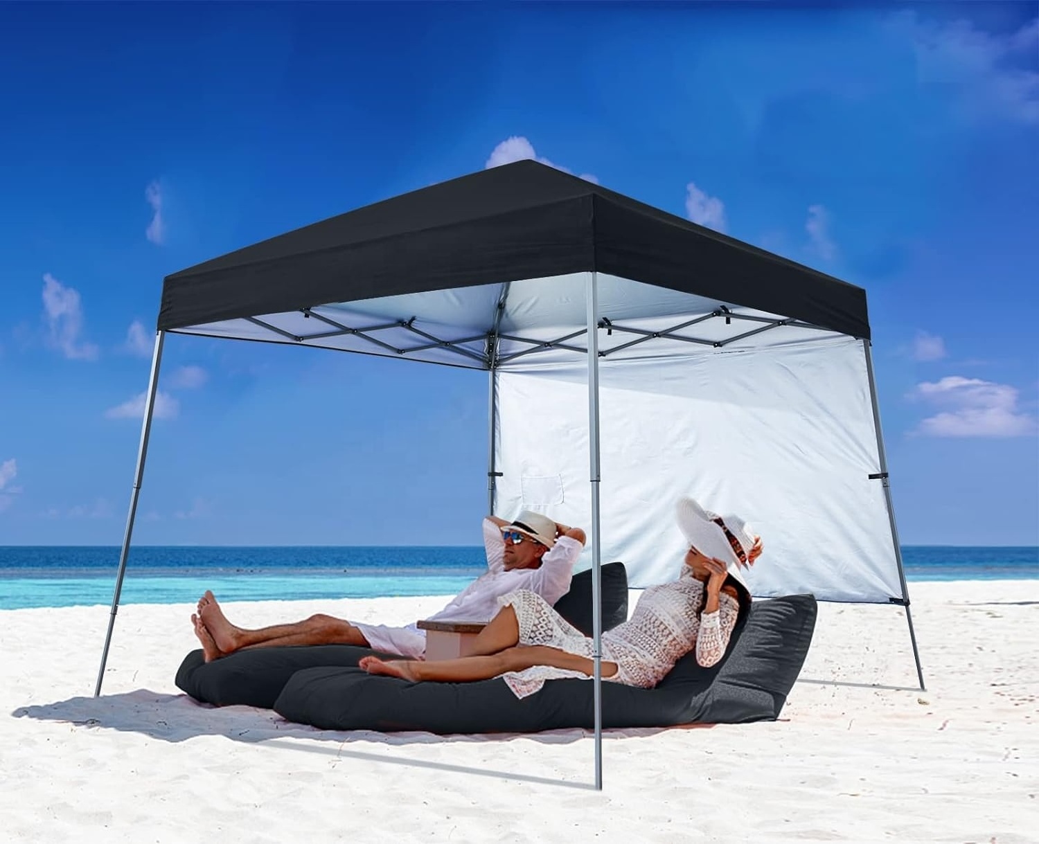 ABCCANOPY 10x10 Pop Up Canopy Tent  Easy Set Up Tent Instant Sun Shelter Canopy with Wheeled Bag for Parties Beach Outdoor