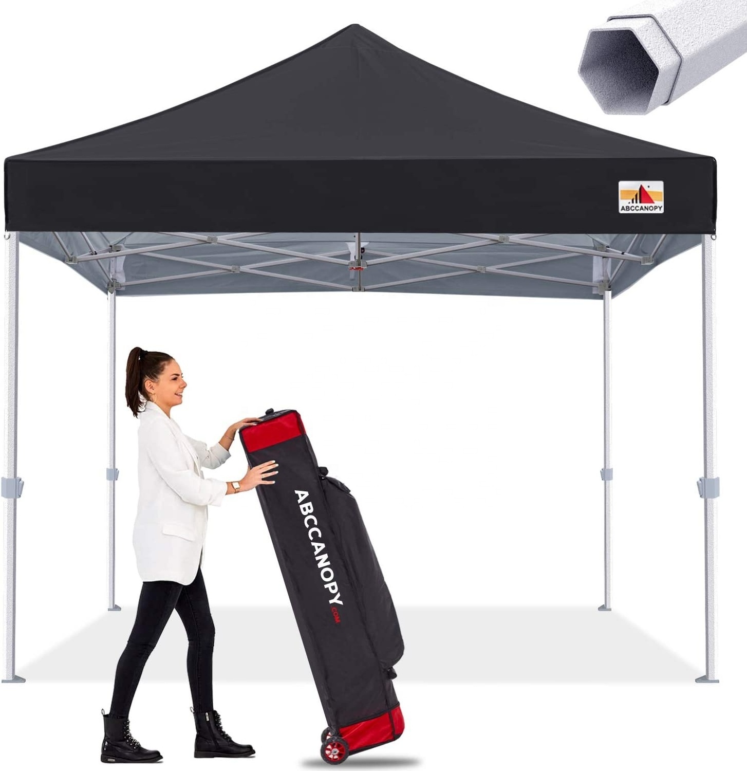 ABCCanopy 10x10 Waterproof Tent  Folding Canopy Tent With Upgrade Roller Bag Wedding Party Tents