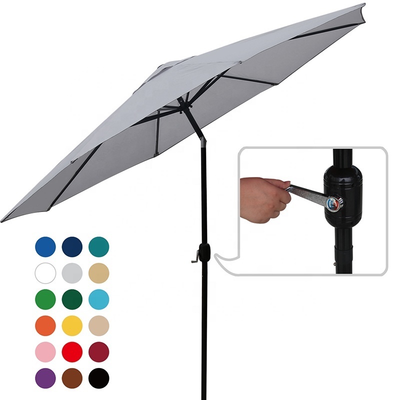 ABCCANOPY heavy duty outdoor umbrellas 7.5FT/9FT/10FT Aluminum Pole Polyester outdoor patio umbrellas waterpoof anti UV