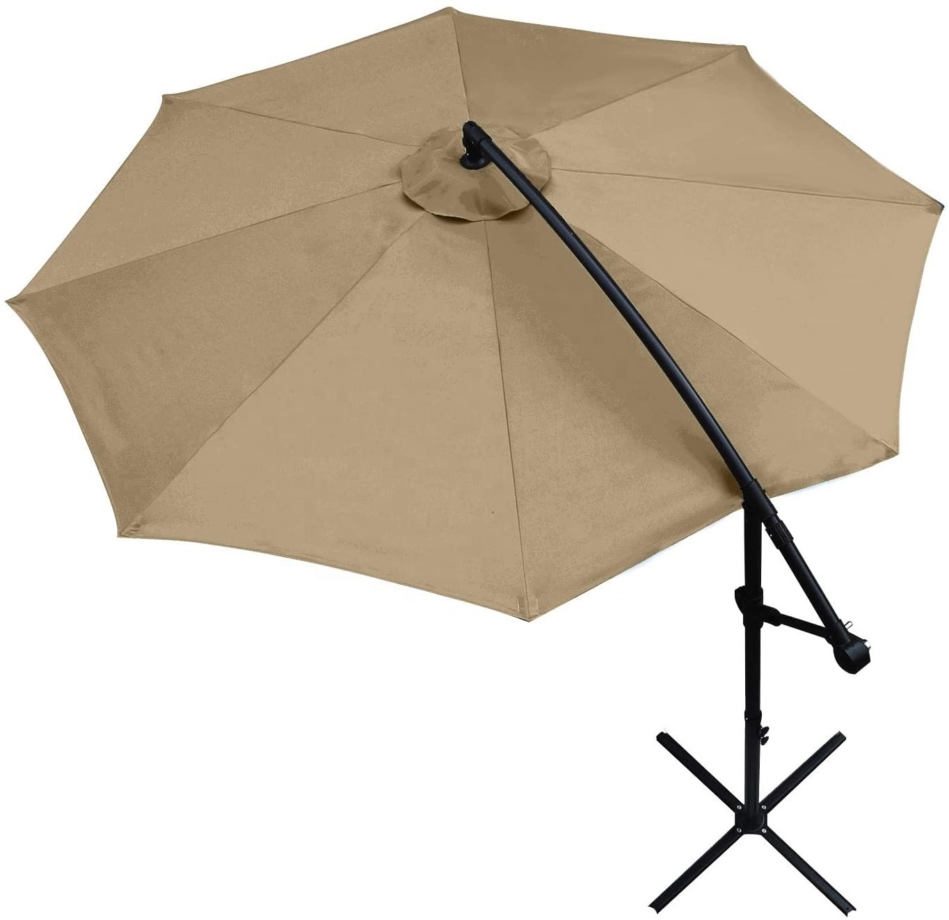 ABCCANOPY  10 FT Outdoor Patio  Cantilever Umbrella Offset Hanging Umbrellas r Market Umbrella with Crank & Cross base