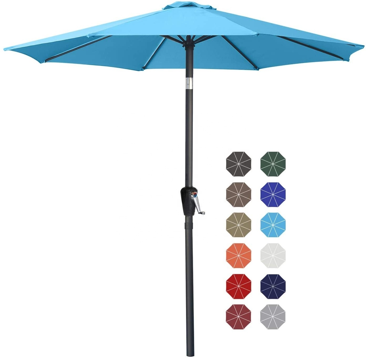 Umbrellas Garden 10 Feet Outdoor Patio Umbrella With Push Button Parasols