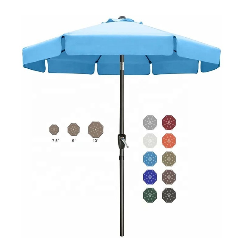 ABCCANOPY 9FT Outdoor Parasol  Table Market Umbrella Patio Umbrella with Tilt and Crank for Beach 12+Colors