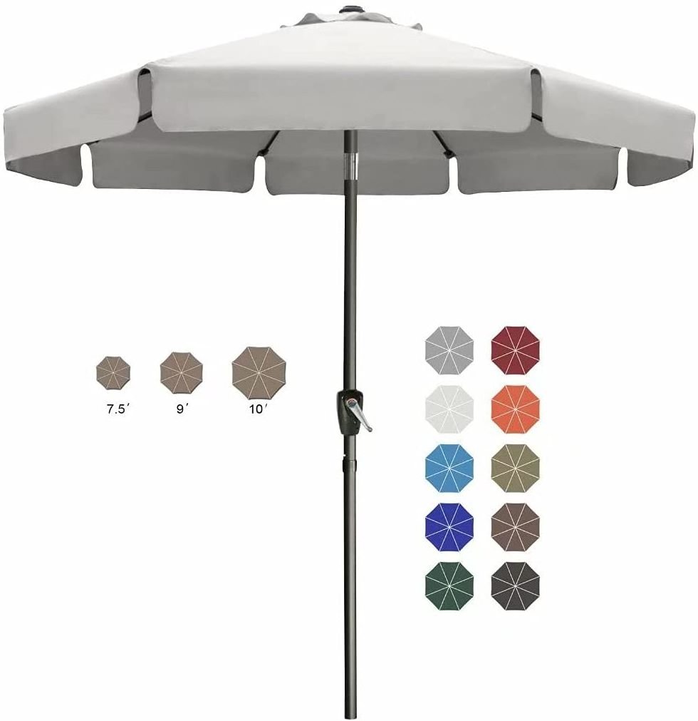 ABCCANOPY 9FT Outdoor Parasol  Table Market Umbrella Patio Umbrella with Tilt and Crank for Beach 12+Colors