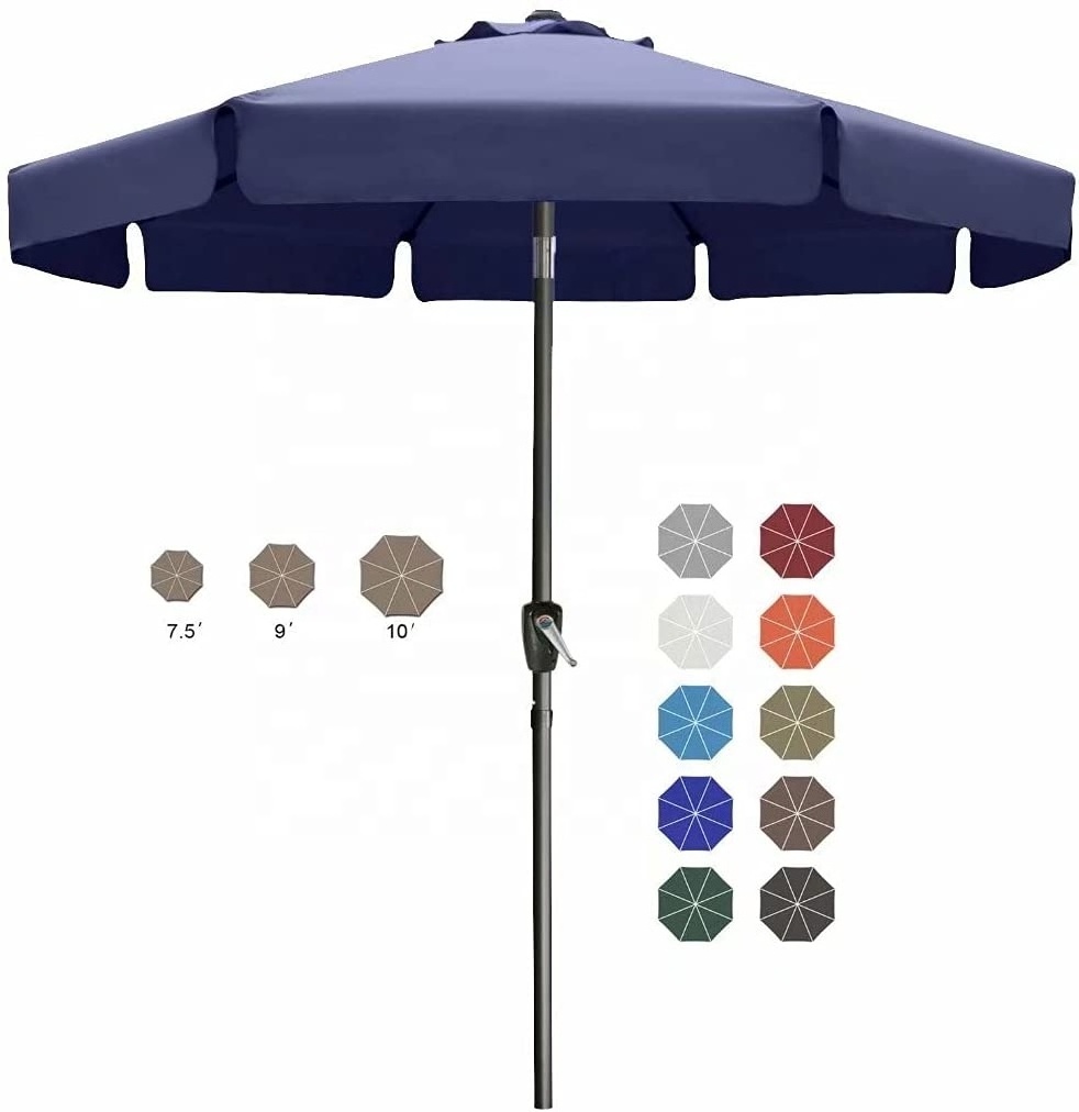 ABCCANOPY 9FT Outdoor Parasol  Table Market Umbrella Patio Umbrella with Tilt and Crank for Beach 12+Colors