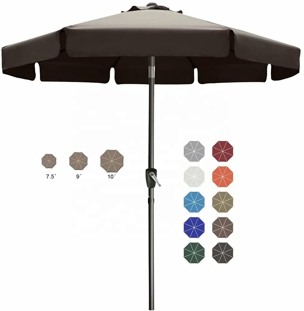 ABCCANOPY 9FT Outdoor Parasol  Table Market Umbrella Patio Umbrella with Tilt and Crank for Beach 12+Colors