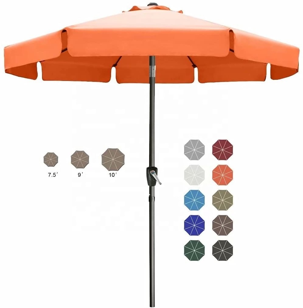 ABCCANOPY 10FT Outdoor Table Market Umbrella Patio Umbrella Outdoor Parasol  with Tilt and Crank for Pool 12+Colors