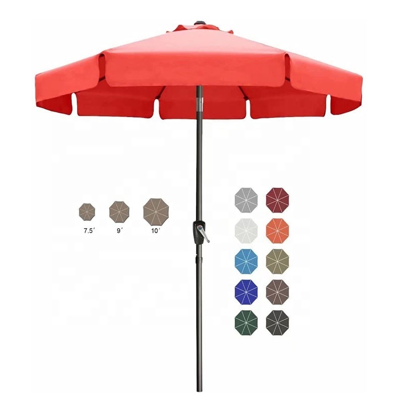 ABCCANOPY 10FT Outdoor Table Market Umbrella Patio Umbrella Outdoor Parasol  with Tilt and Crank for Pool 12+Colors