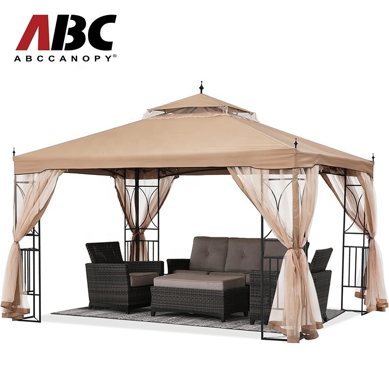 ABCCANOPY Tonnelle de Jardin Patio Gazebo 10X12  Gazebo Corner Frame Screen Wall Tuinpaviljoenen  Gartenpavillon Terrace Gazebo