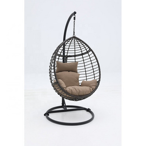 Outdoor Garden Furniture Rattan Patio Swings Hanging Egg Chair Wicker Rattan Swing