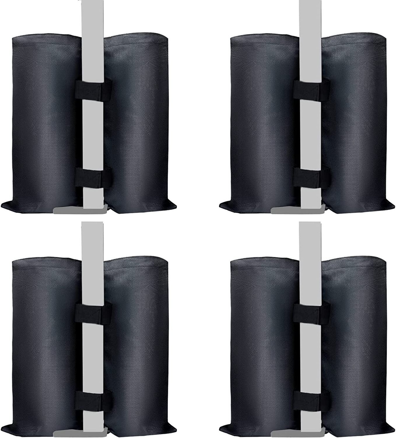 ABCCANOPY Canopy Weights 112 LBS Gazebo Tent Sand Bags,4pcs-Pack (Black)