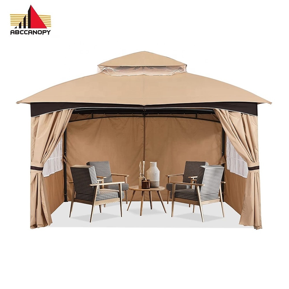 10 X 12 FT Outdoor Garden Stand Leisure 100% Waterproof Gazebo With Sides UV Protection Bali Gazebo Pergola