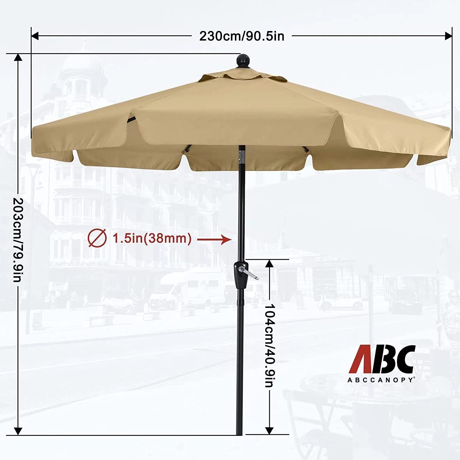 Advertising UV Protection Outdoor  Beach Sun Umbrella with  Garden