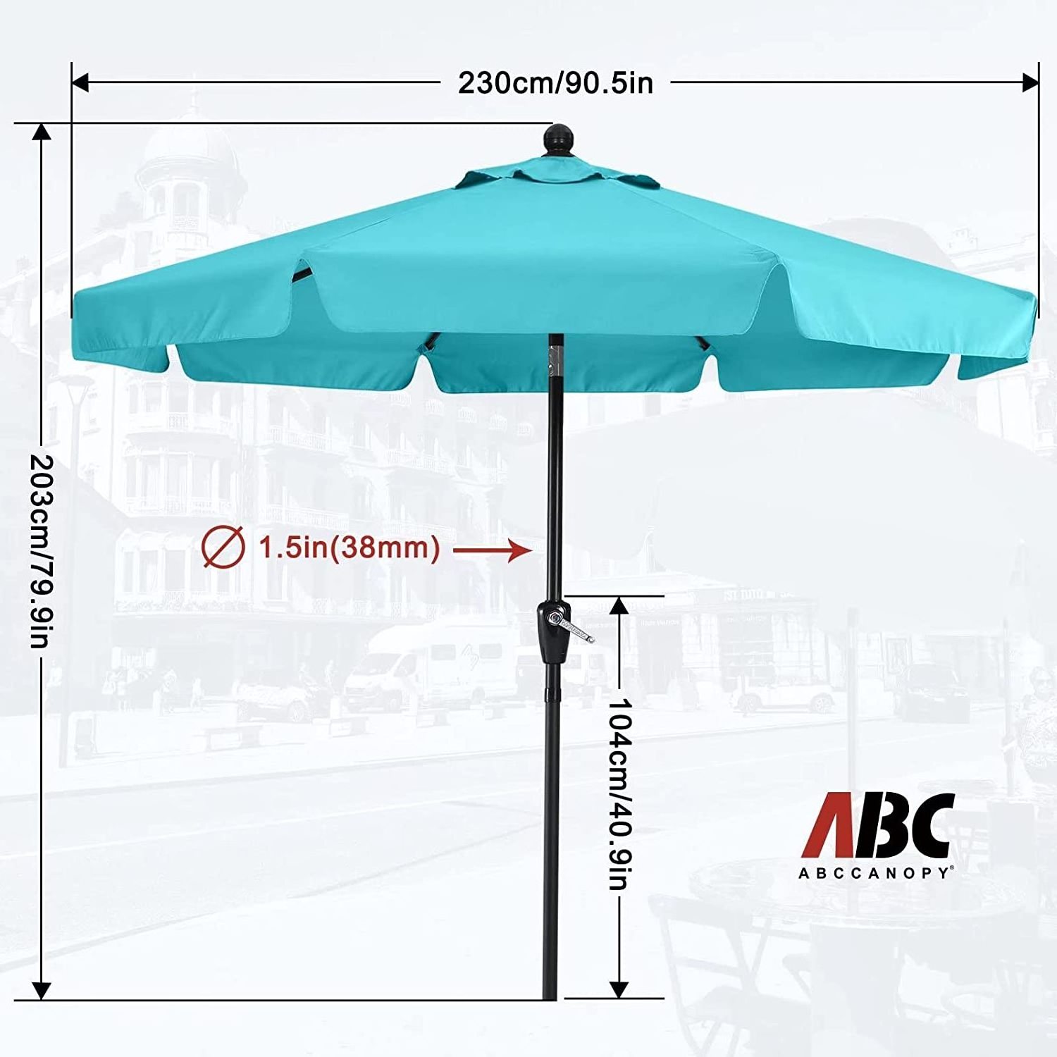 8 Ribs Sun Shade Shelter  Outdoor Beach Umbrella