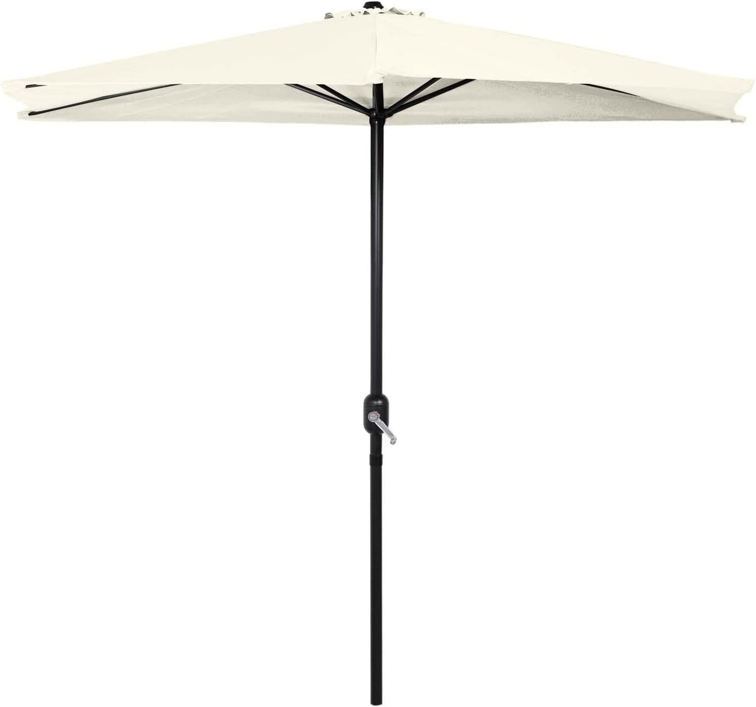 Outdoor Wall Parasol Half Round Sun Patio Umbrella