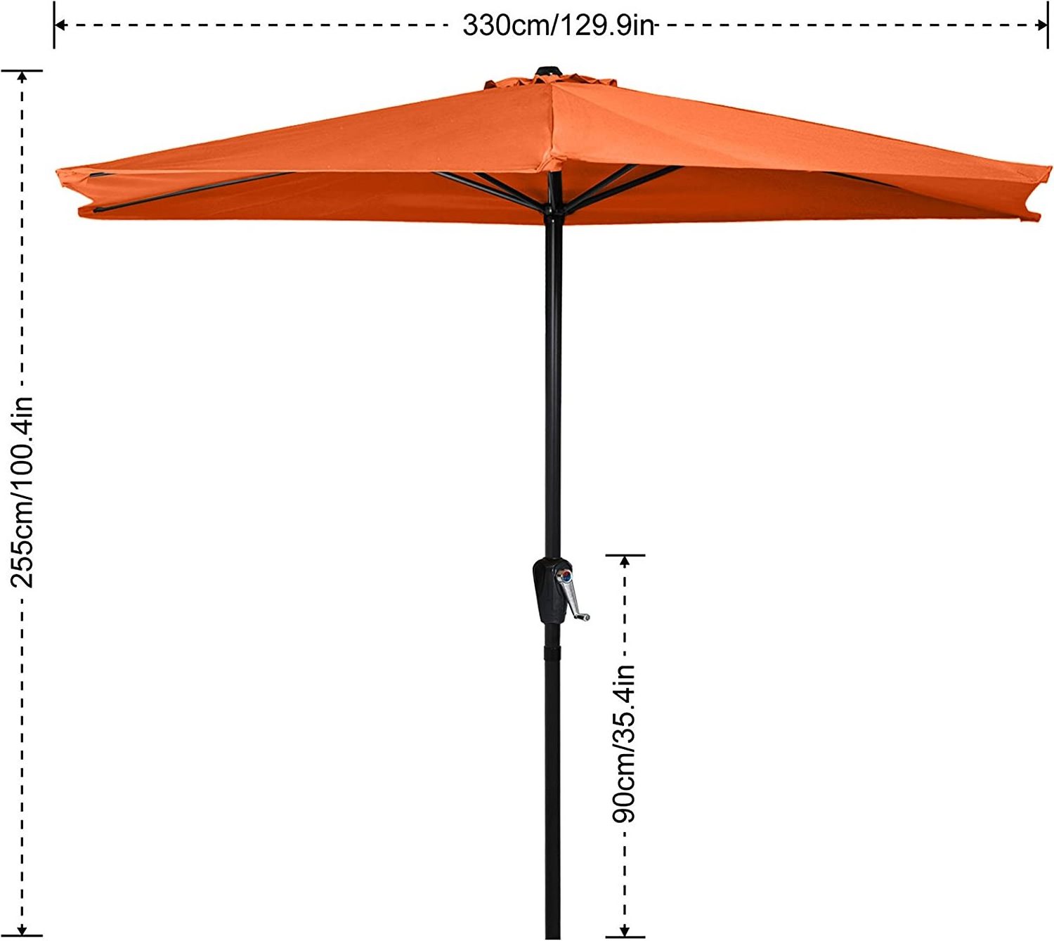 Custom outdoor Patio half Umbrella Parasol Sun Umbrellas Folding