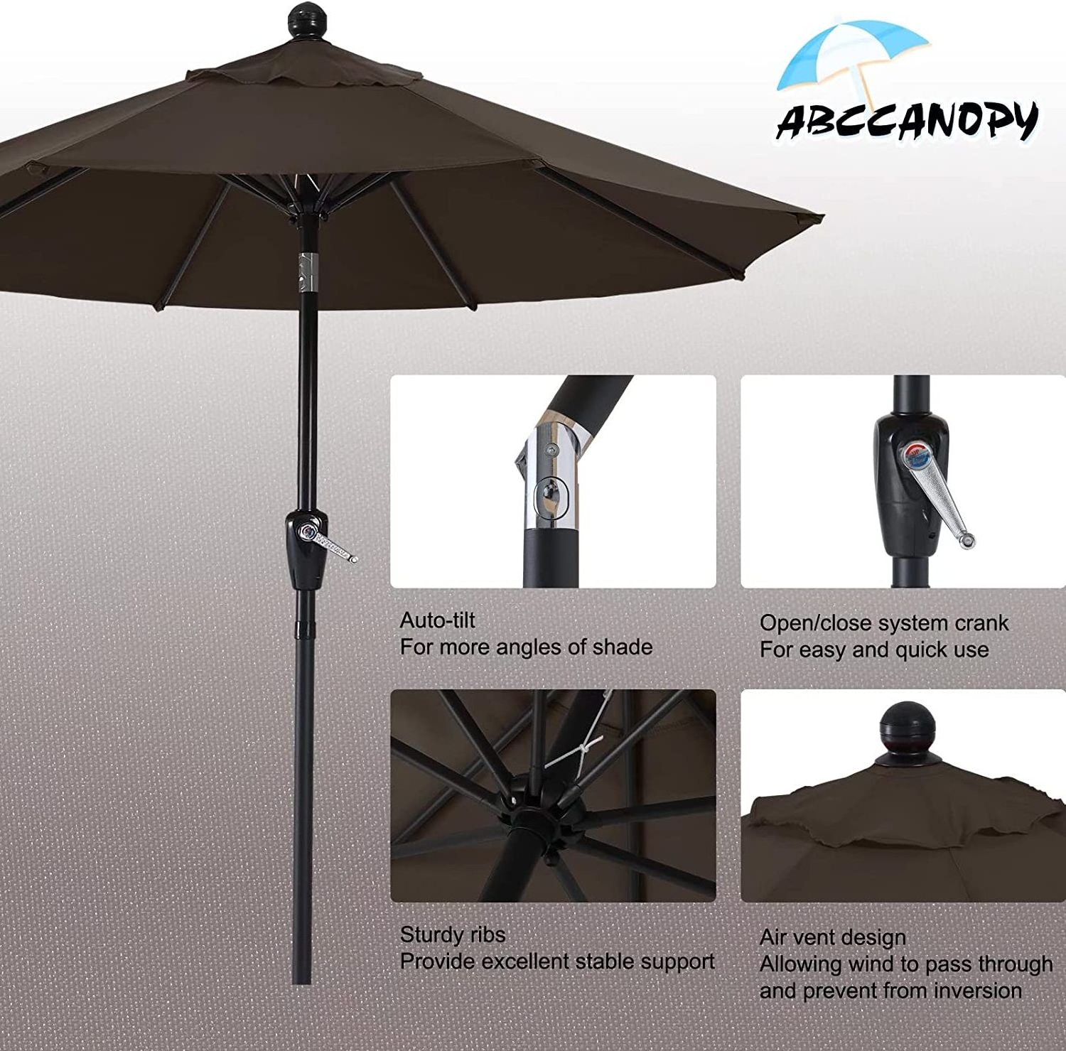 Outdoor Furniture Garden Patio Waterproof UV Beach Umbrella