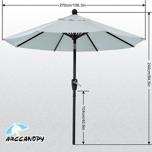 Promotional Outdoor Patio Umbrella Beach Umbrellas with Tilt Sun UV Protection Beach Umbrella Parasol