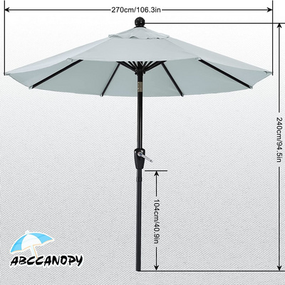 Promotional Outdoor Patio Umbrella Beach Umbrellas with Tilt Sun UV Protection Beach Umbrella Parasol