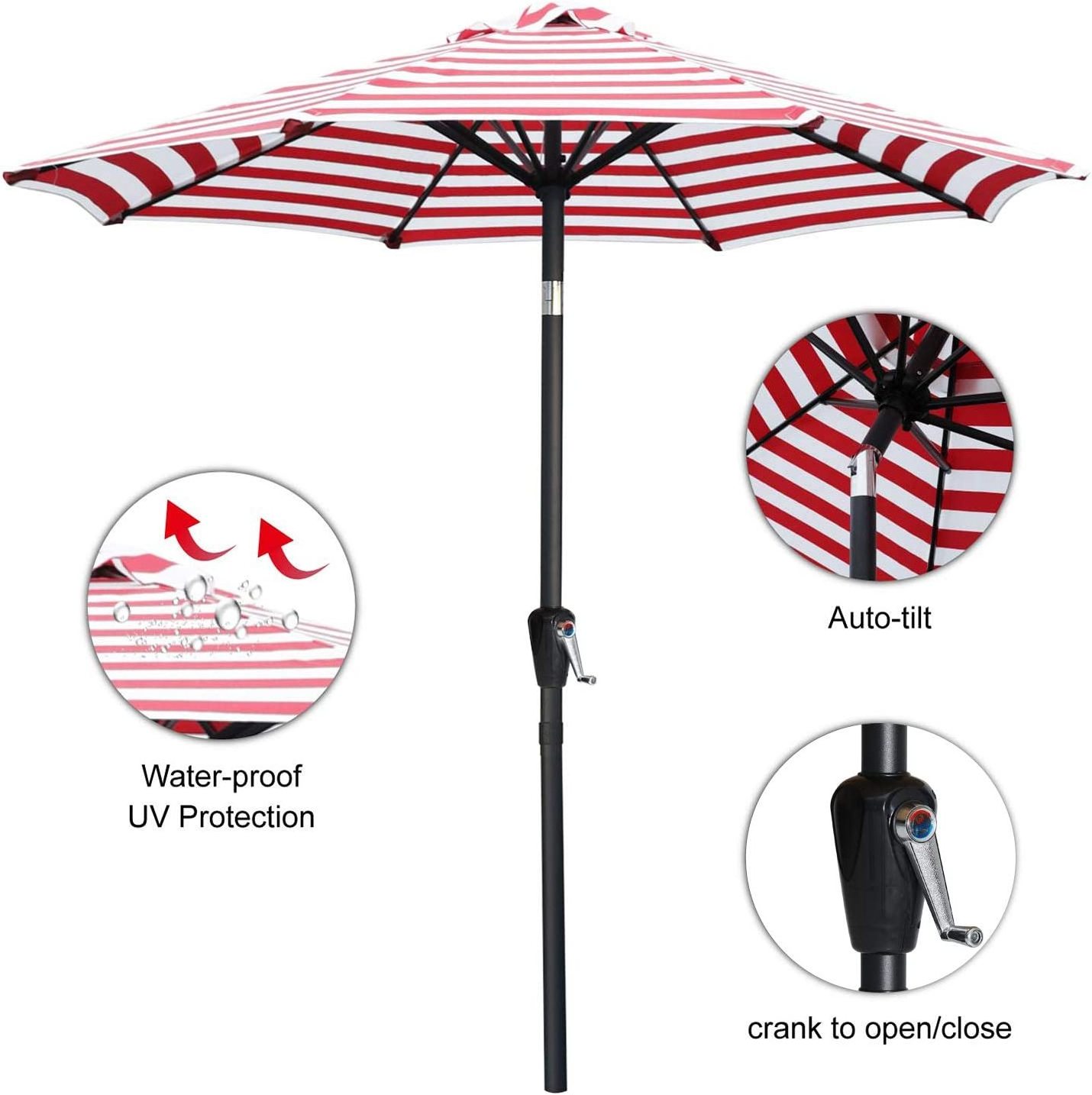 Outdoor round Steel Umbrella Patio Umbrella for Garden Parasol