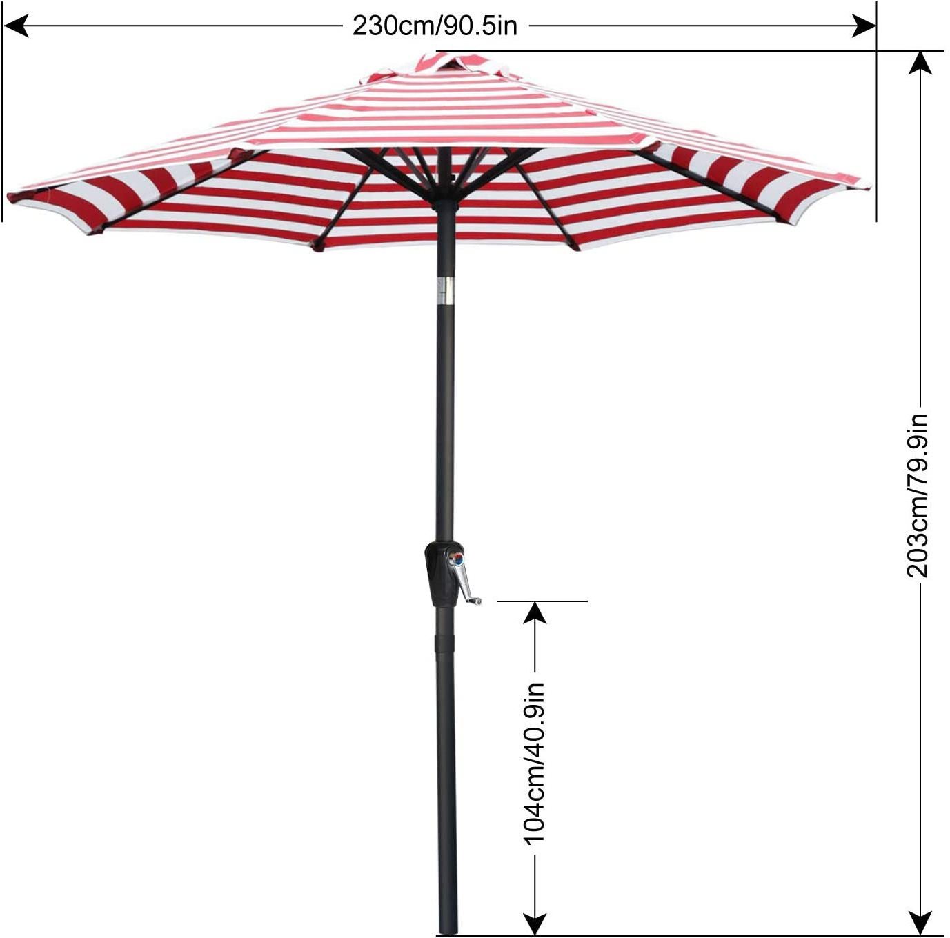 Outdoor round Steel Umbrella Patio Umbrella for Garden Parasol