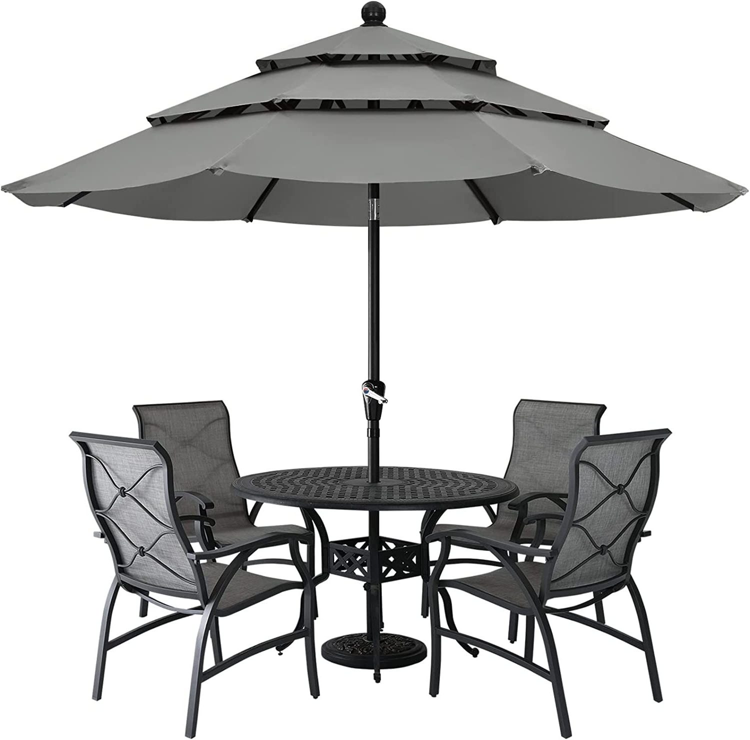 Outdoor Market Parasol 3-Tier Deluxe Air Vent Table Umbrella