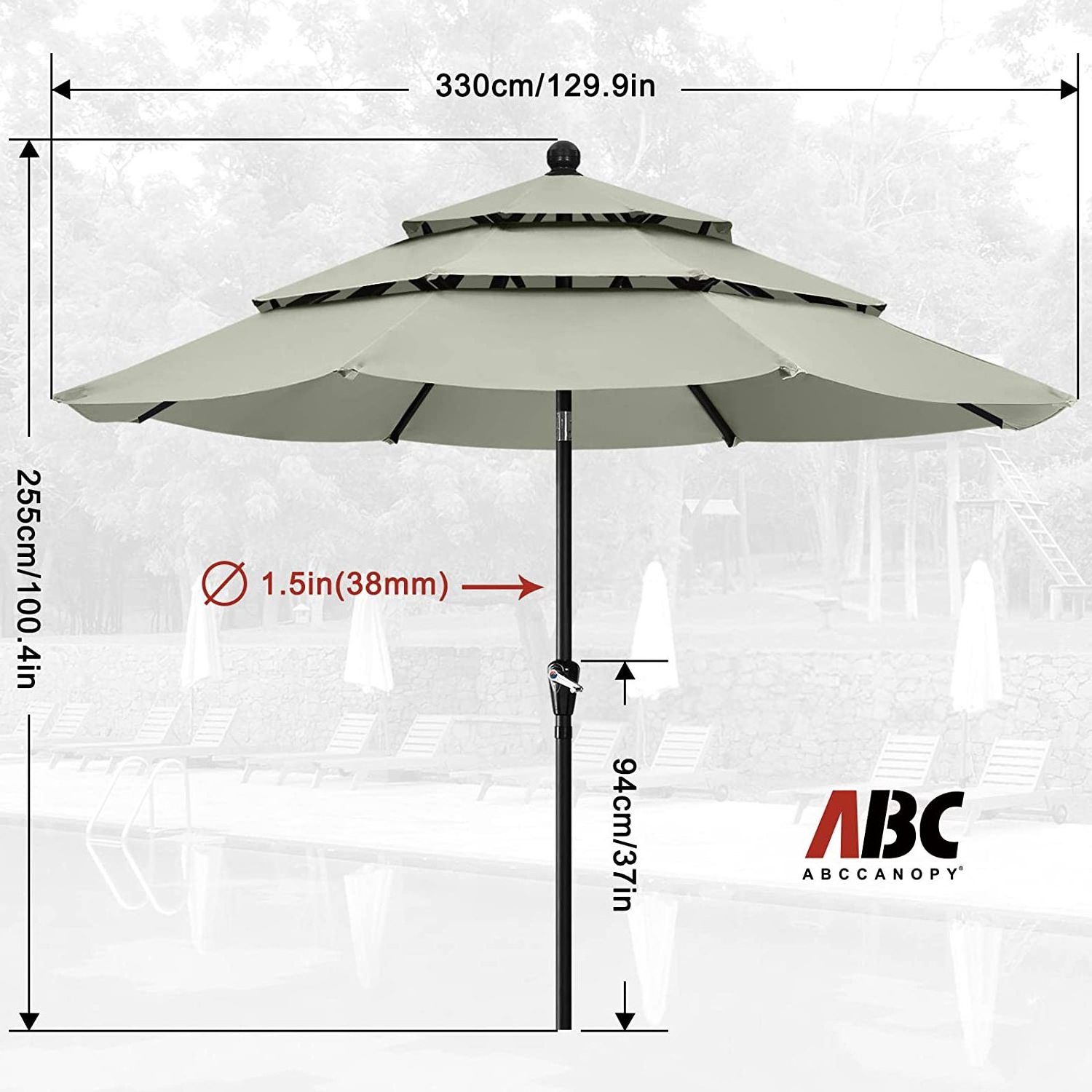 Wholesale High Quality Outdoor umbrella  Anti-UV waterproof Garden Patio Beach Umbrella