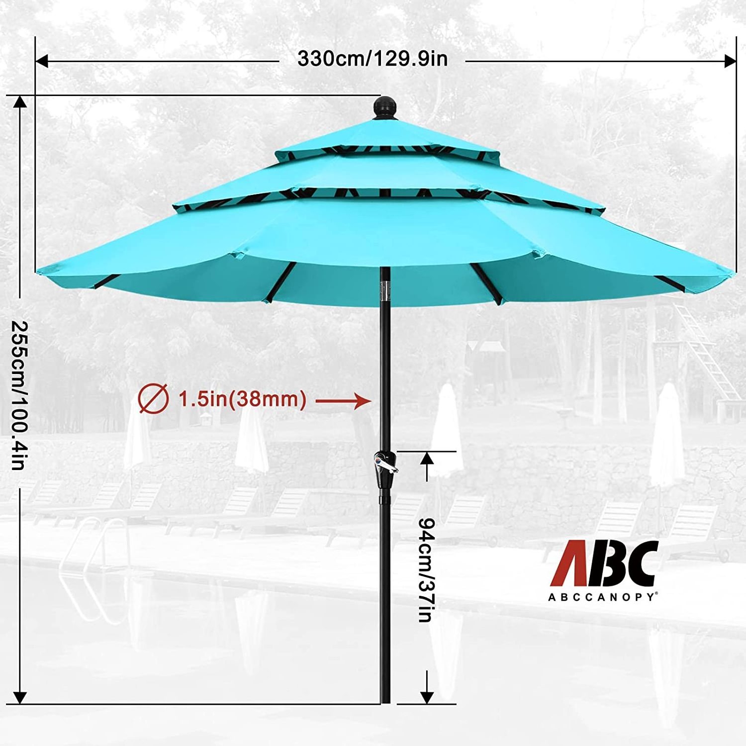 Gazebo Outdoor Pool Beach Umbrella Folding Tent Sun Umbrella for Event