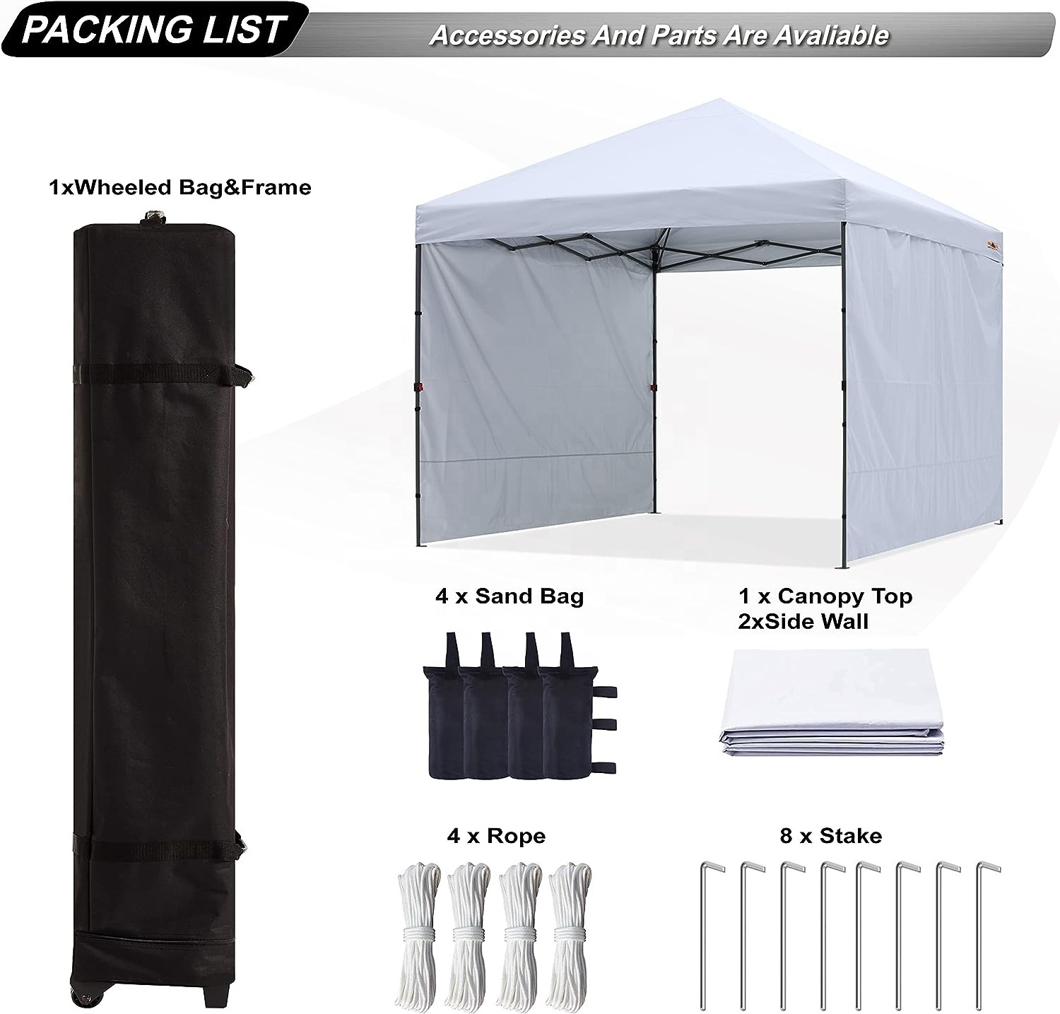 10ft*10ft 10ftx10ft 10'x10' 10 x 10 pop up canopy replacement cover tent canopy with detachable sides