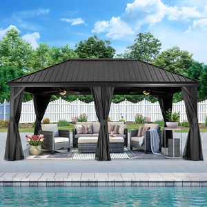 ABCCANOPY 12' X 20' Garden Pavilion For Sale Aluminium Gazebo Outdoor Heavy Duty Sunshade Large Pavilion Tent