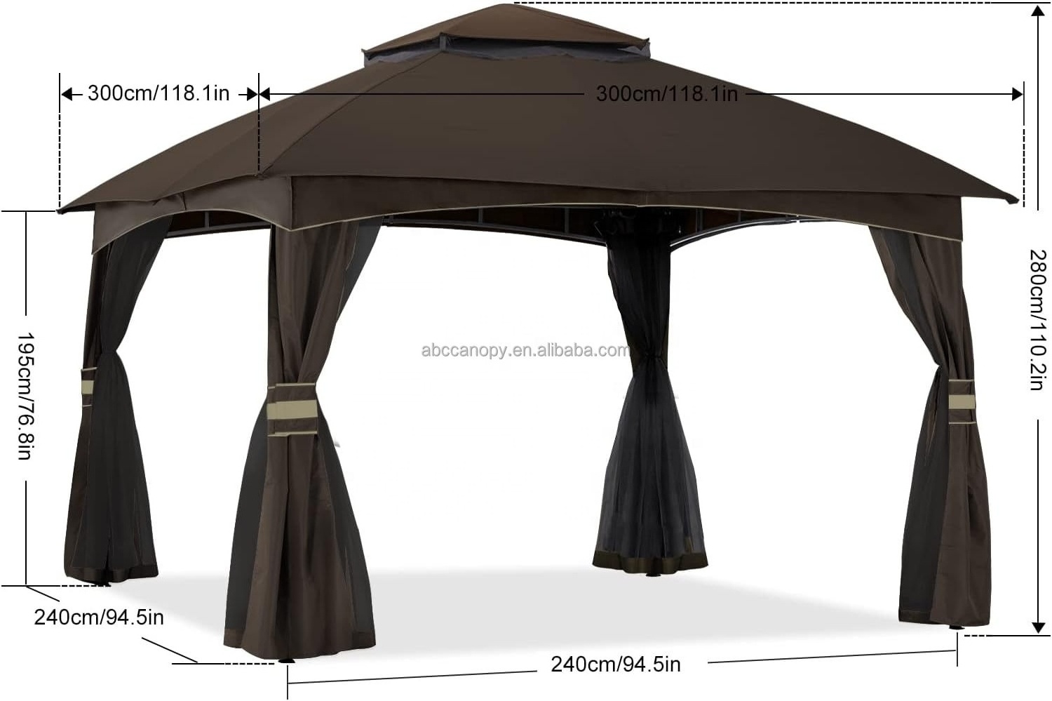 ABCCANOPY 10x10ft Patio Gazebo Gartenpavillon Pavillon Patio Gazebo Australia Pergola On Clearance Outdoor Patio Lean To Gazebo