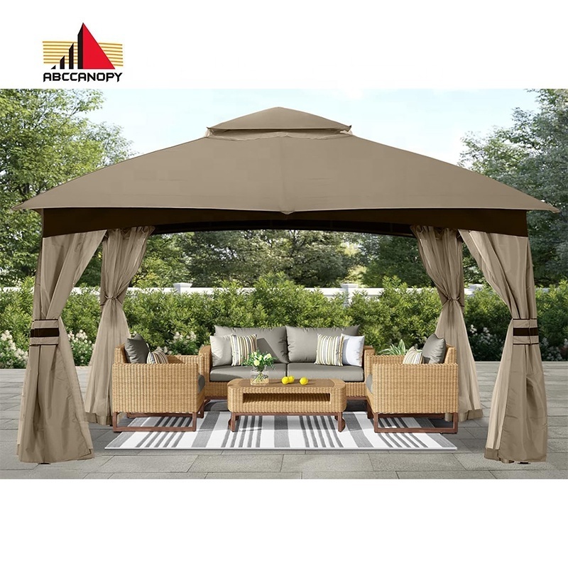 ABCCANOPY Rip-lock Cheap Gazebo Simple To Assemble Waterproof Gazebo With Sides Powder-Coated Jacuzzi Gazebo Gartenpavillon