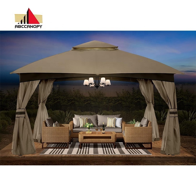 ABCCANOPY Rip-lock Cheap Gazebo Simple To Assemble Waterproof Gazebo With Sides Powder-Coated Jacuzzi Gazebo Gartenpavillon