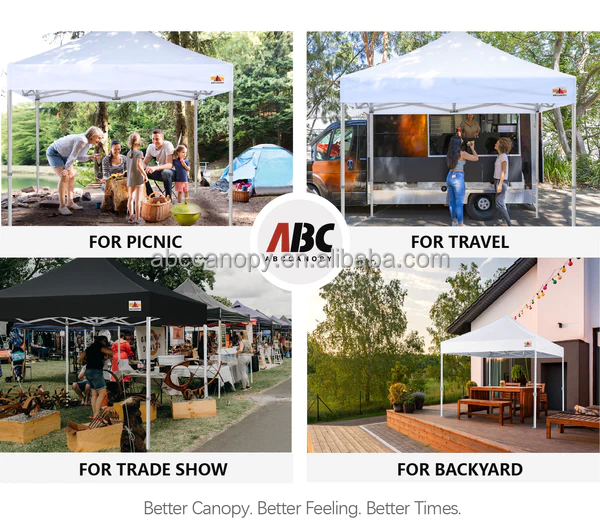 ABCCANOPY 40mm Hexagon Steel Frame 3x3m Heavy Duty Gazebo Sides Pop Up Waterproof Party Tent Namioty Ekspresowe Toldo Plegable