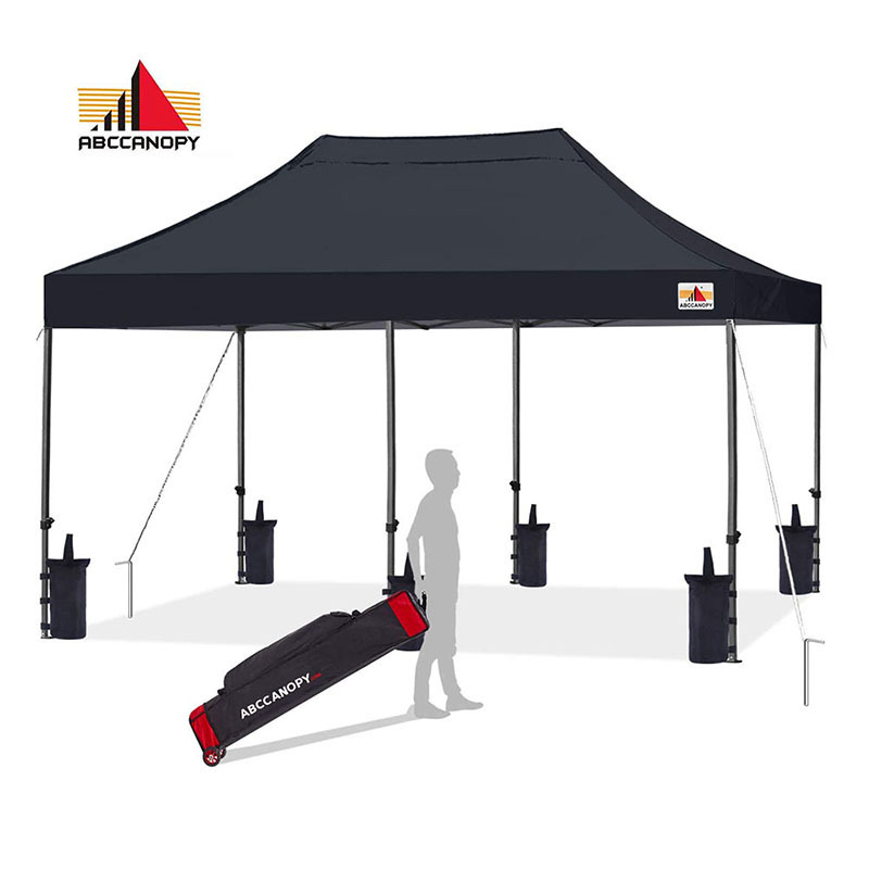 ABCCANOPY 3x6 Easy Zippered Walls Easy Pop Up Durable Ez Pop-Up Canopy Restaurant Tent Gazebos With Roller Bag