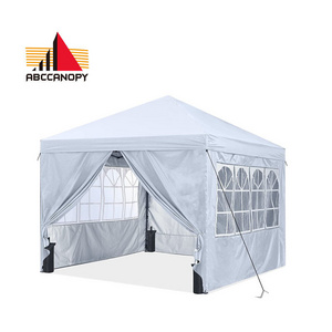 ABCCANOPY 10X10 Pop Up Canopy Tent Enclosed Instant Canopy Shelter with Zipped Side Wall Church Window, Waterproof Outdoor Tent