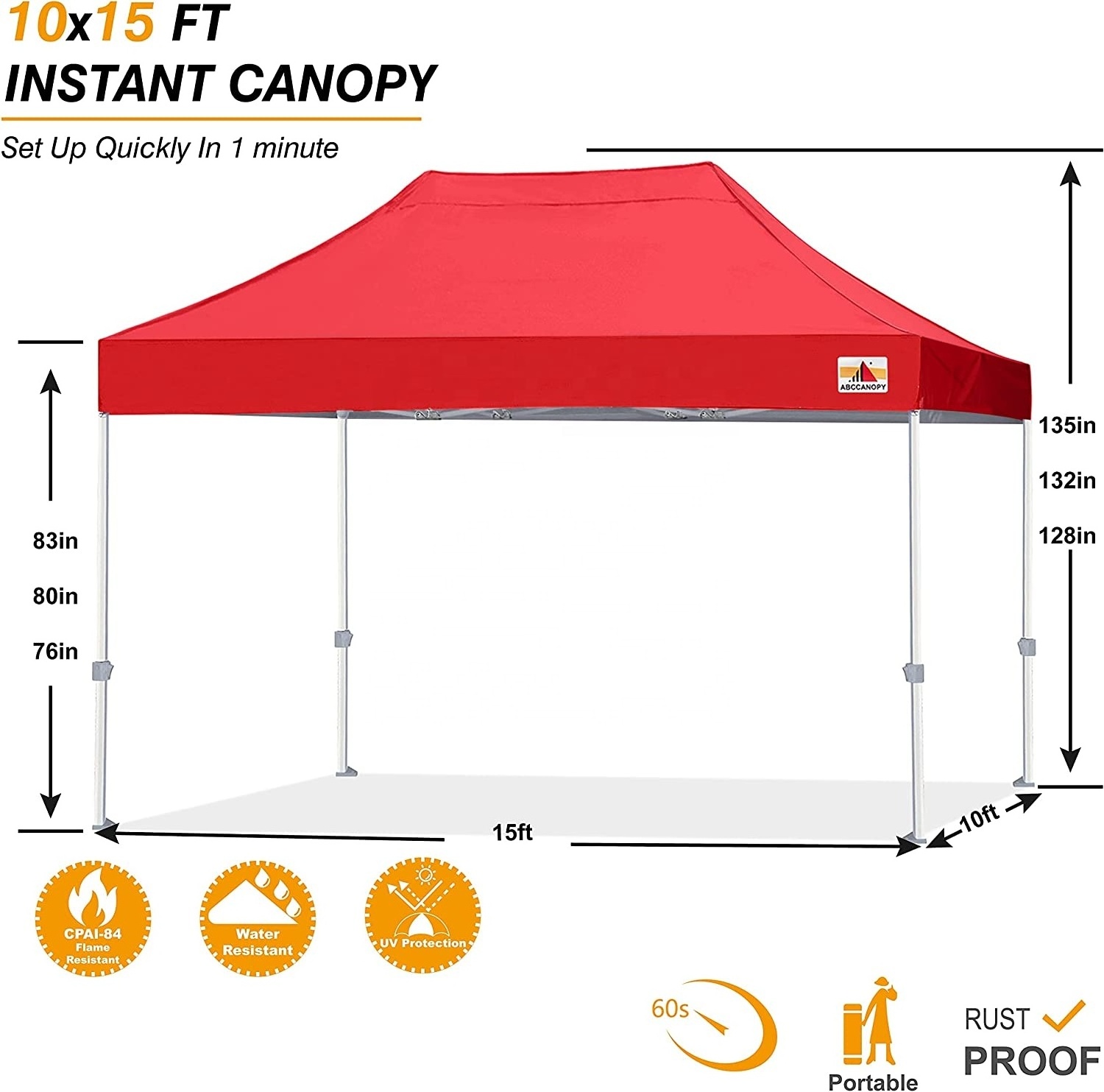 ABCCANOPY Vouwtenten Wedding Party Tents Flat Top Folding Canopy Tent Replacement Sunshade UV Marquee Party Tent