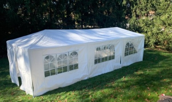 10'x30' Heavy Duty Canopy Gazebo Outdoor Party Wedding Tent Pavilion with 6 Removable Side Walls