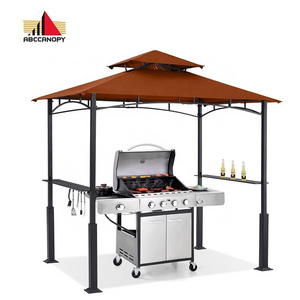 ABCCANOPY Leg Plus 8'x 5' Grill Gazebo Shelter Rip-Lock Fabric Outdoor BBQ Gazebo Canopy With LED Light Grill Tuinhuisje