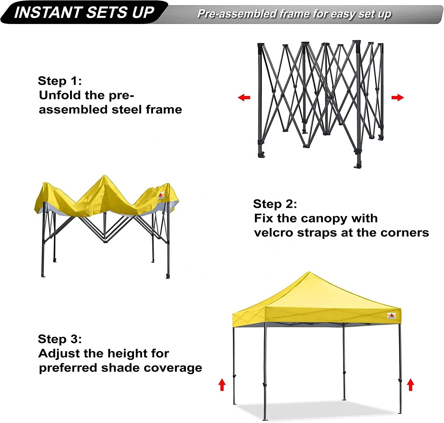 ABCCANOPY UV-Resistant Folding Gazebo Canopy Cover 10x10 Flame-Retardant Garden Canopy