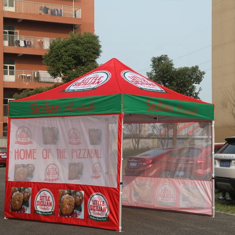 High Quality Food Service Canopy with Heat Transfer Printing Mesh Walls