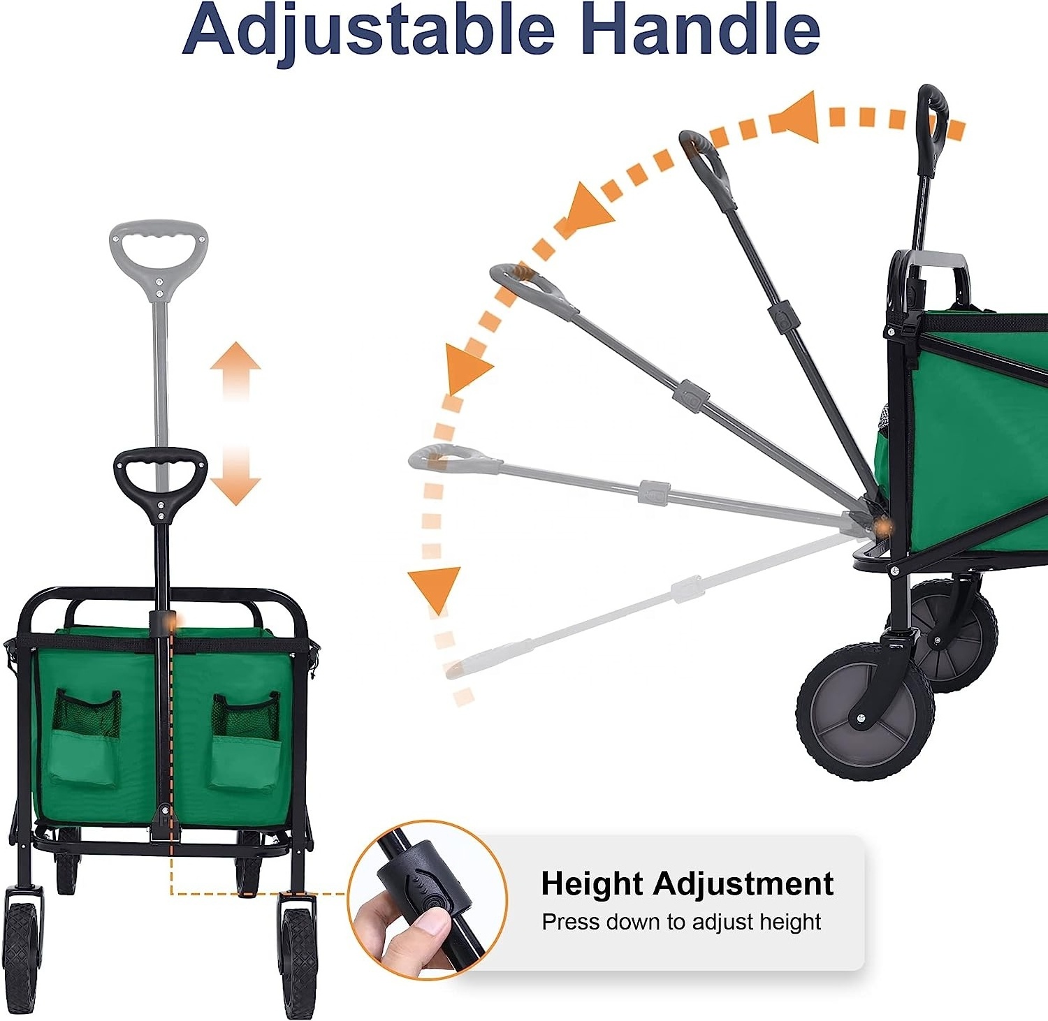 Wholesale Camping Outdoor Garden Beach Foldable Wagon Collapsible Trolley Cart Utility Wagon