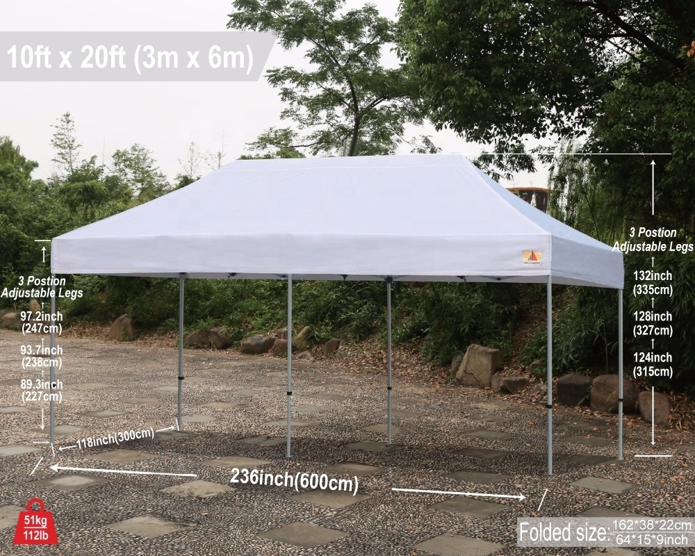 Factory 10x20 custom canopy weights Aluminum pop up canopy for party Ez Up tent walls outdoor canopy shade screen  house gazebo