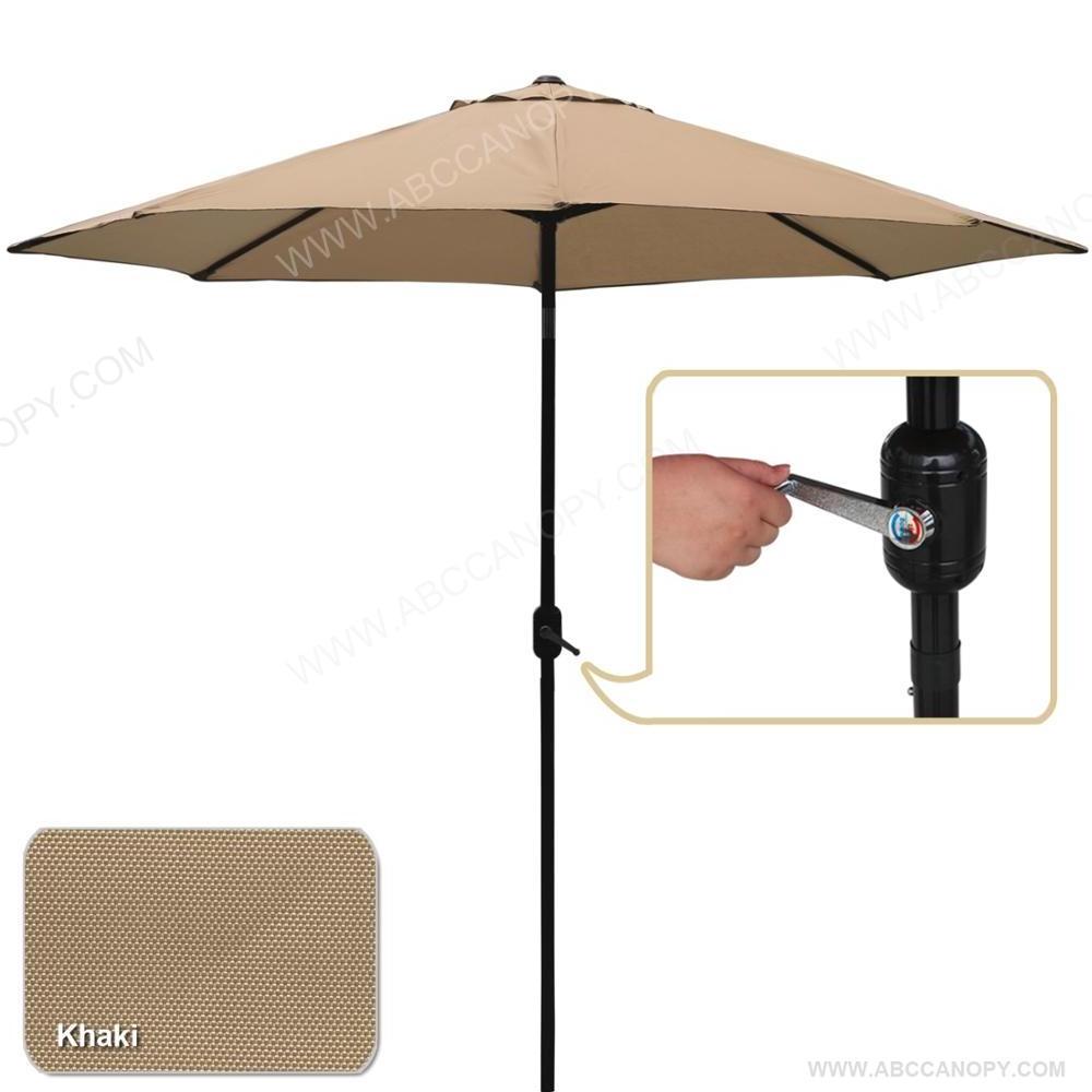 Sun Umbrella High Quality Commercial Use 9FT Outdoor Umbrella Beach With Wooden Handle Wholesale