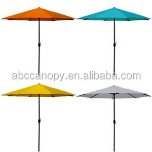 9FT/2.7M 8 Ribs Outdoor Patio Umbrella with Tile and Crack Factory Direct Garden Parasol Sun Umbrella