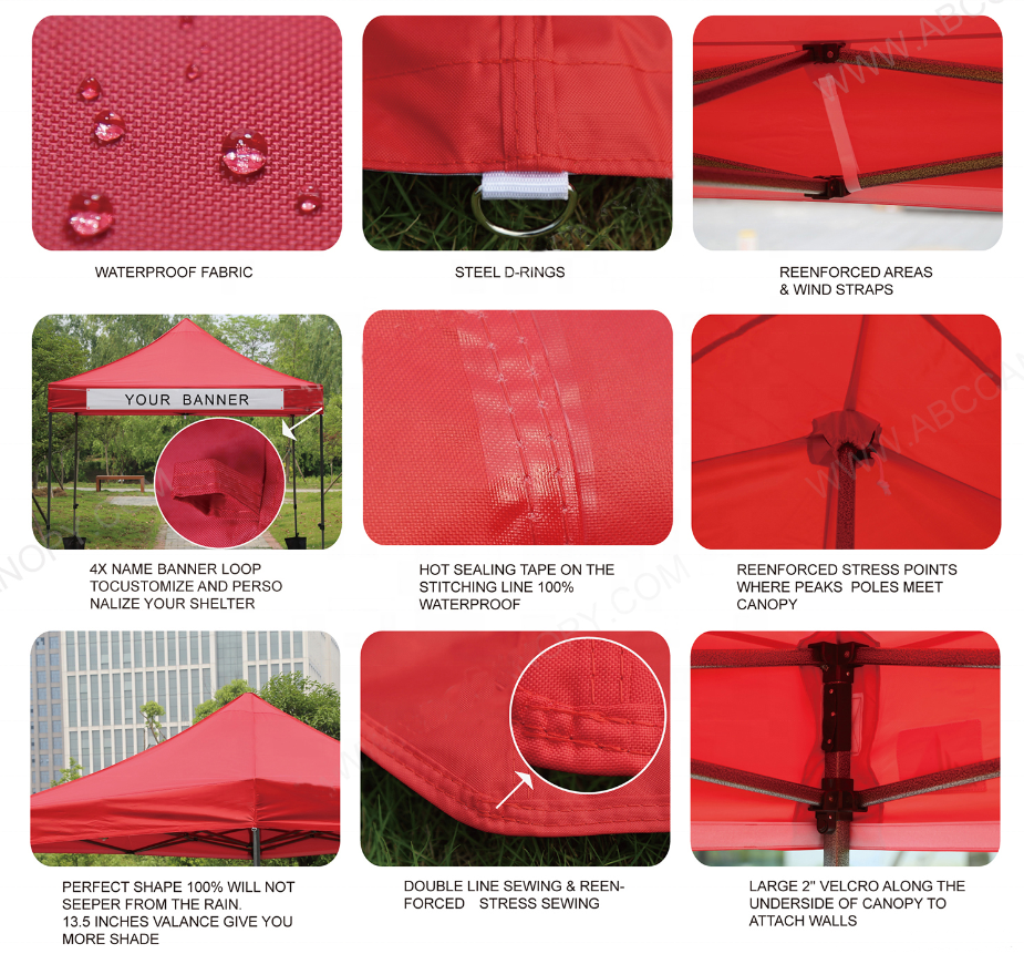 10ft Gazebos Rain Gutters for Canopy Outdoor Tent